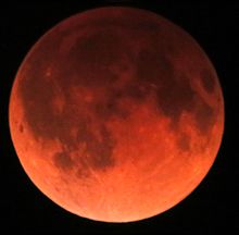 The moon appeared red during the April 2014 eclipse.